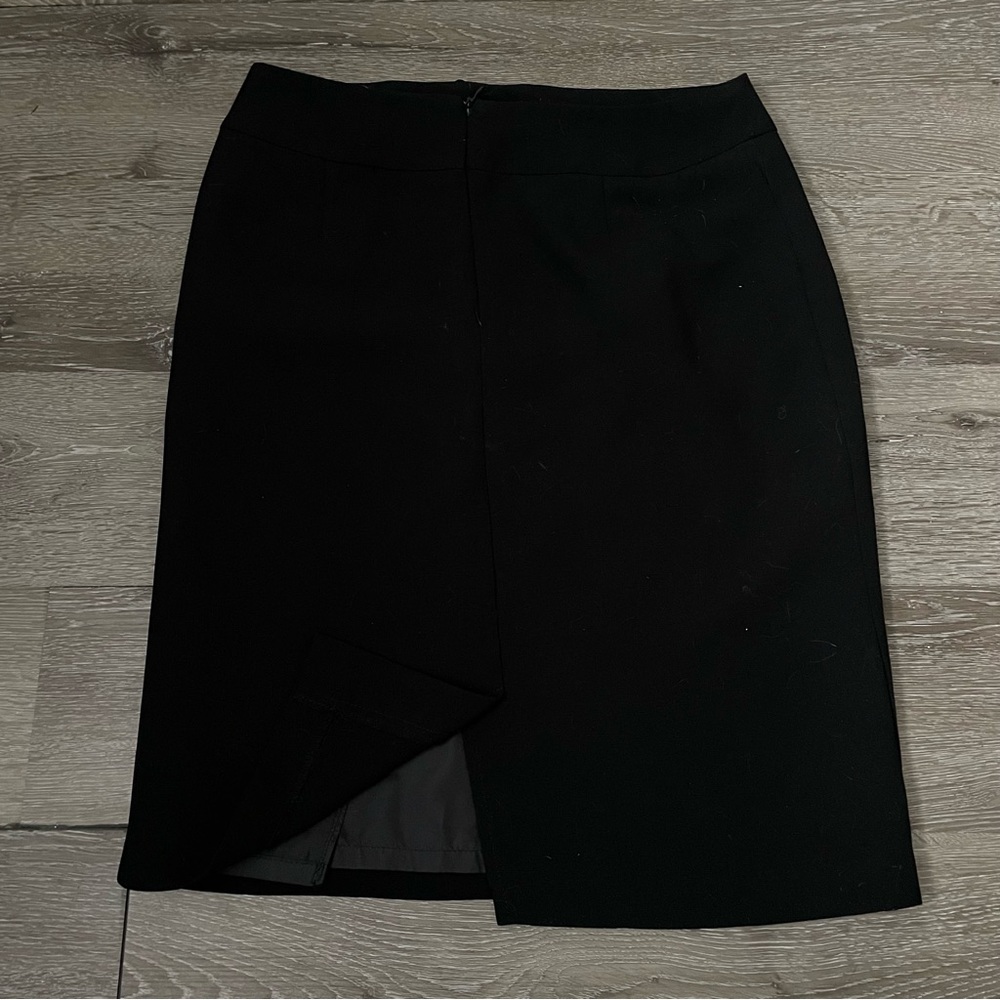 Vintage Black Belted Midi Skirt - Picture 3 of 6